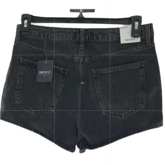 Forever 21 Mom Jean Short Womens 10 High Rise Dark Wash Beachy Summer Sexy NWT - Picture 2 of 10